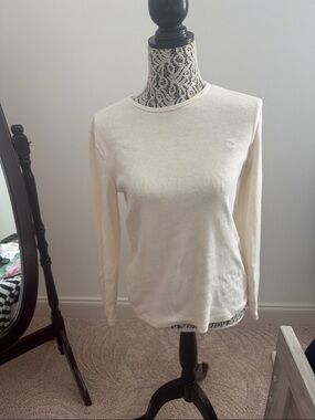 Lauren Ralph Lauren Classic Cream Long-Sleeve Women's Top